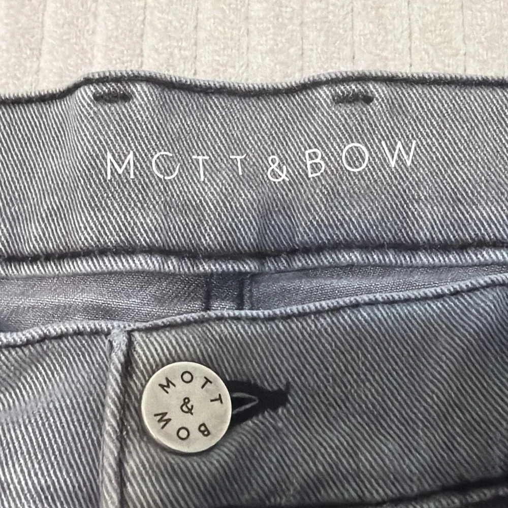 Mott And Bow Jeans Mens 36x30 Mercer Straight Leg Slim Gray Denim